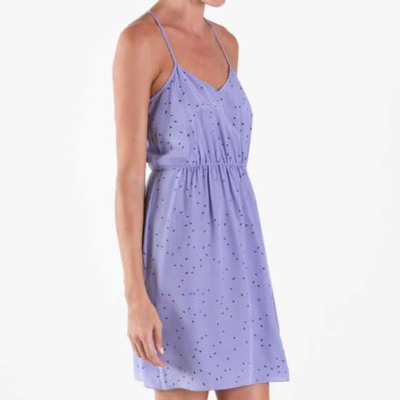 Tibi Dresses & Skirts - TIBI Purple Micro Birds Print Silk Mini Dress 2